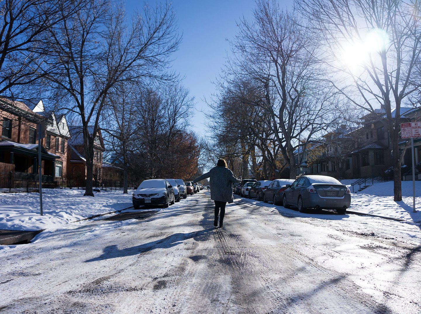 the street